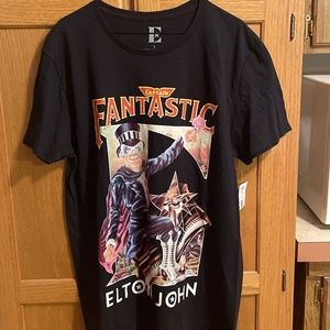 VINTAGE STYLE ELTON JOHN Captain Fantastic T-Shirt Large NEW w/ TAG
